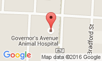 Governor's Avenue Animal Hospital Location